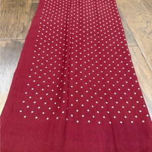 Polo by Ralph Lauren Red Polka Dot Scarf in new condition heavy label cut